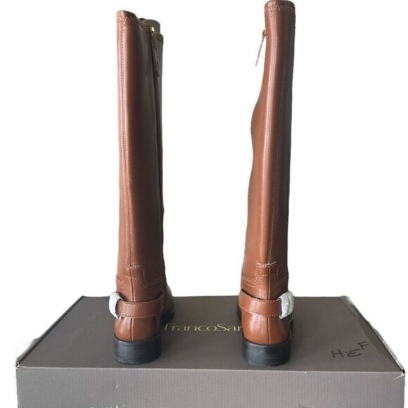 Franco Sarto Women's Brown Leather Riding Boots Size 6.5 - Picture 3 of 8